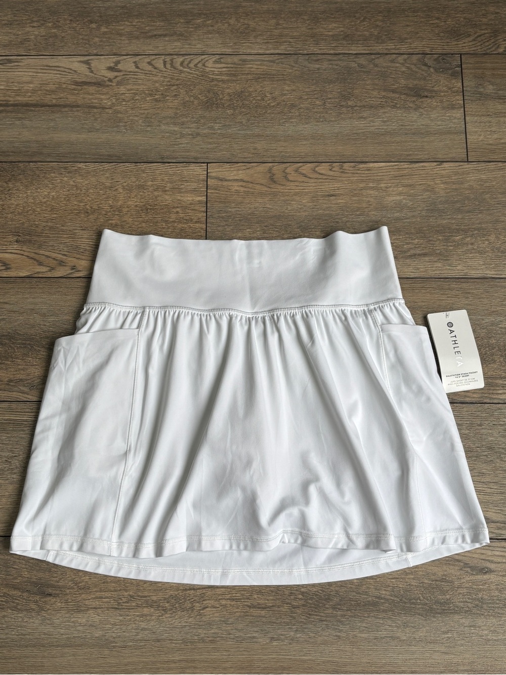NWT Athleta Salutation Stash Pocket High Rise 14 1/2” Skort White 1X Plus Size